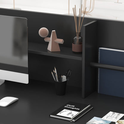 Bureau d'accueil moderne en bois avec armoire de rangement verrouillable, 47 pouces de large. 