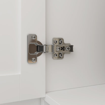 Meuble d'entrée avec étagère, rangement à chaussures et armoire à manteaux.