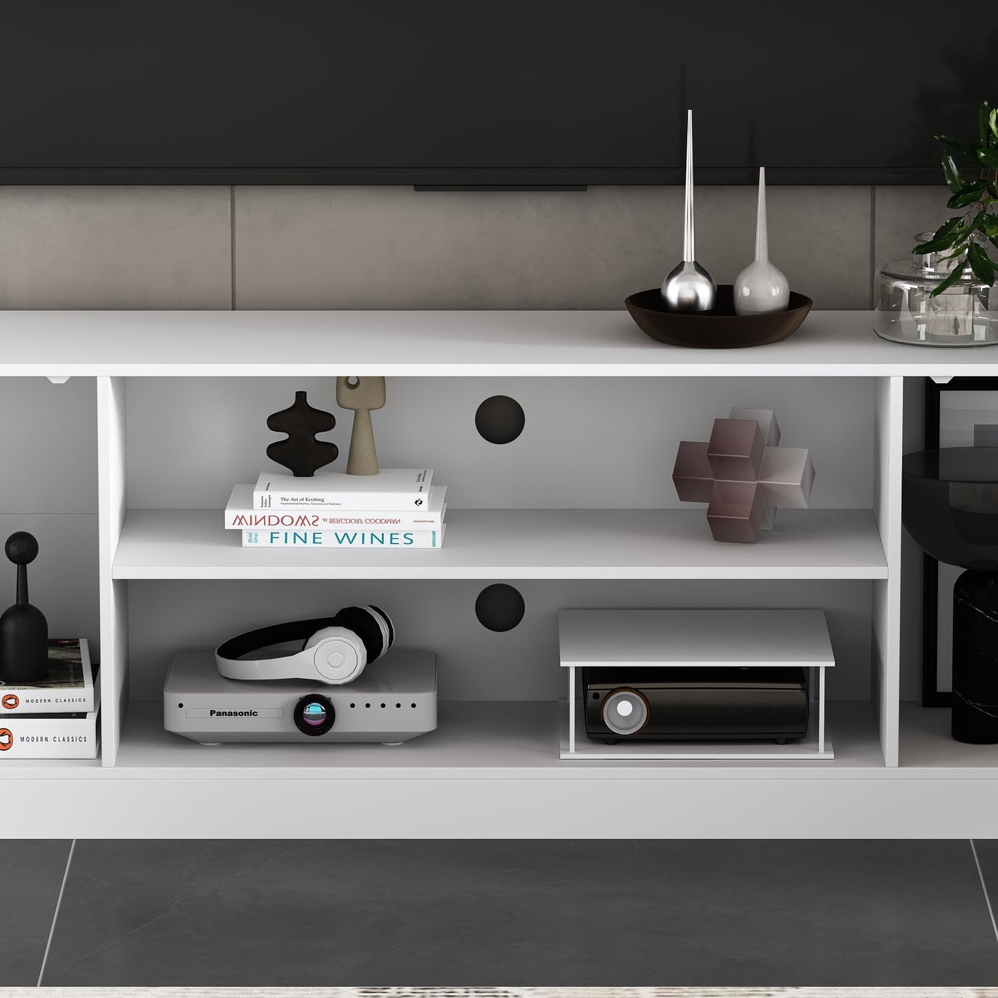 Centre de divertissement moderne de 81,1 pouces