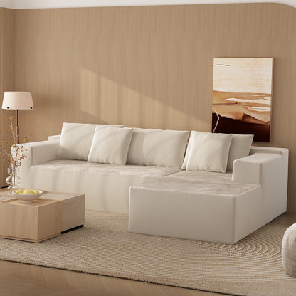 Canapé-lit rembourré de 106 pouces de large avec accoudoirs et deux coussins