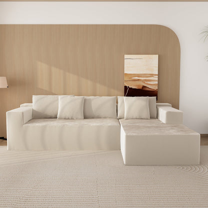 Canapé-lit rembourré de 106 pouces de large avec accoudoirs et deux coussins