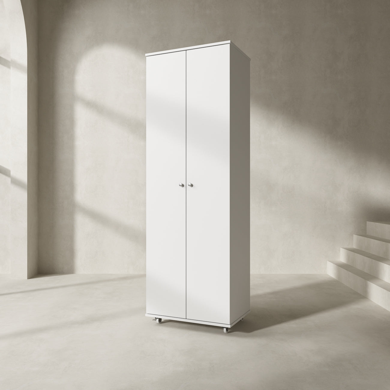 Meuble à chaussures à 8 niveaux avec 2 portes 