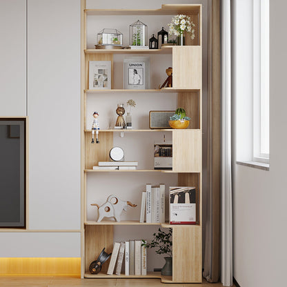 Bibliothèque d'exposition géométrique à 7 étagères (81,9 pouces)