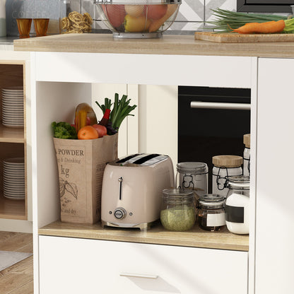 Îlot de cuisine avec rangements ouverts et étagère réglable, style moderne