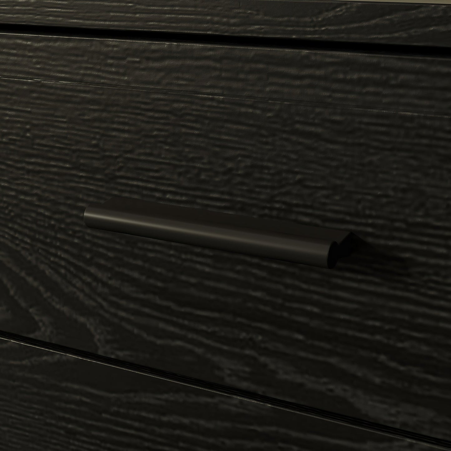 Meuble TV noir élégant avec centre multimédia : design moderne et grand espace de rangement