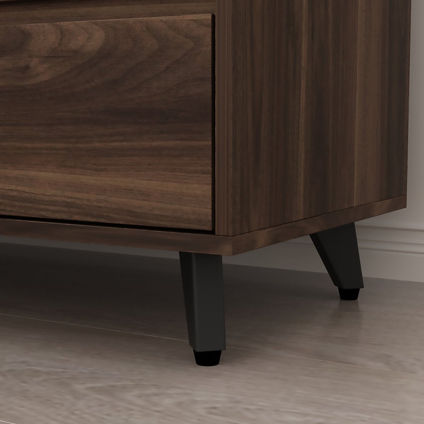 Grand placard de rangement de cuisine 63W avec étagère supérieure, 4 portes, 4 tiroirs et étagère pour micro-ondes 