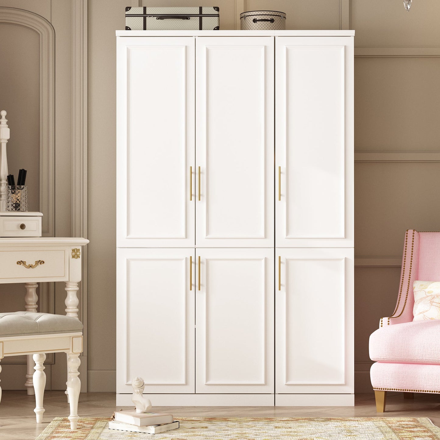 Armoire modulaire de grande taille (74,8 cm) avec portes et tiroirs en verre
