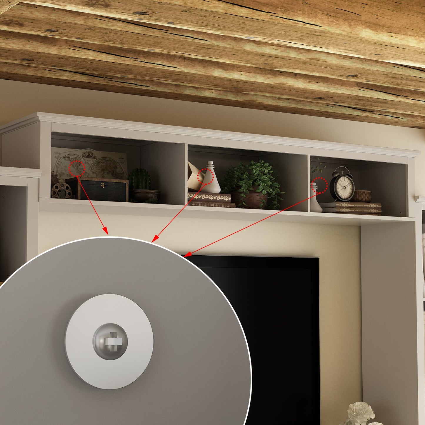 Meuble TV grand centre de divertissement