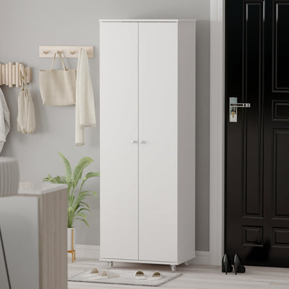 Meuble à chaussures à 8 niveaux avec 2 portes 