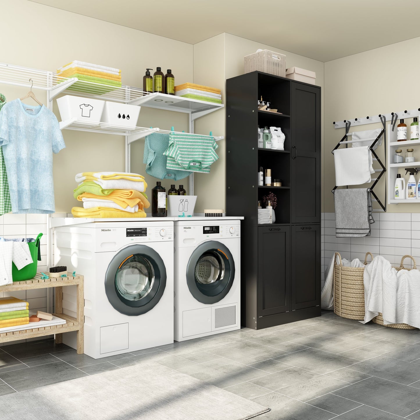 Meuble de salle de bain élégant avec finition blanche