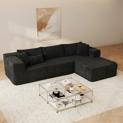 Canapé-lit rembourré de 106 pouces de large avec accoudoirs et deux coussins