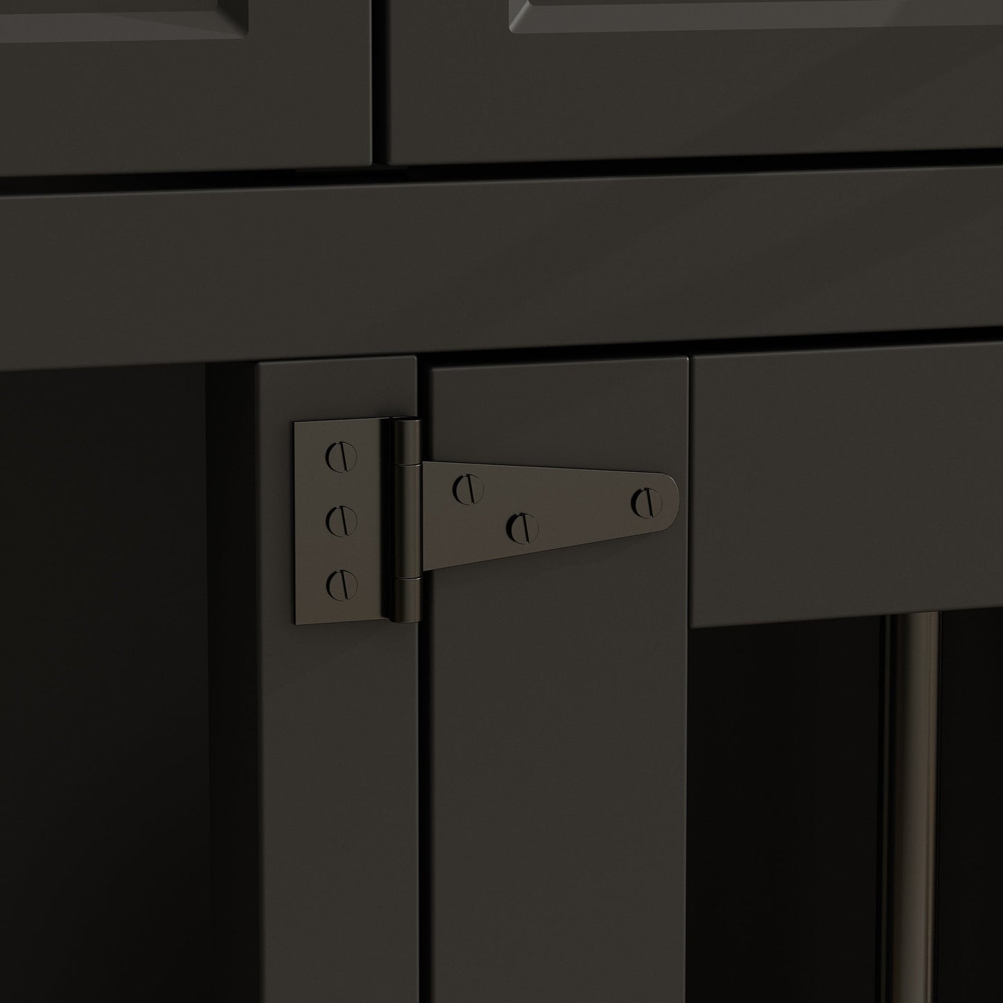 Grand meuble pour cage de chien avec 4 tiroirs et séparateurs