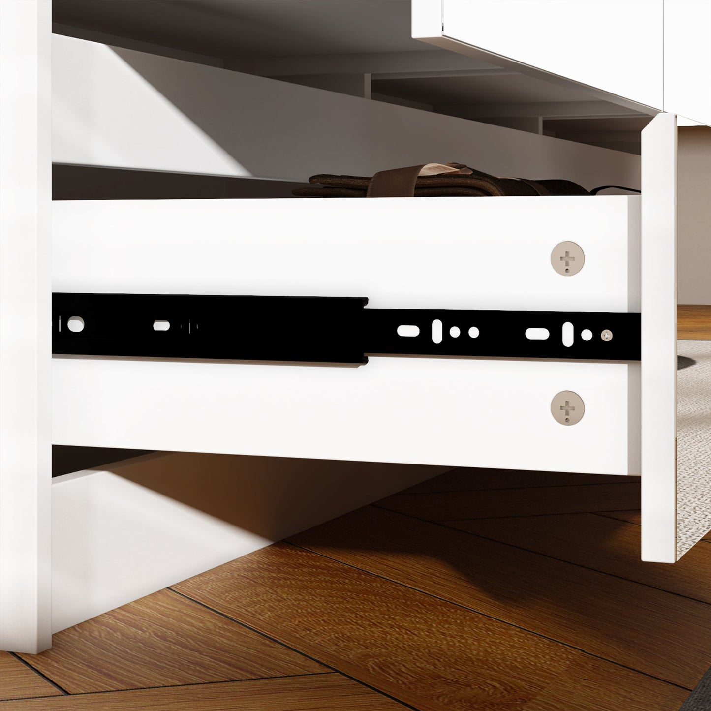 Buffet large à trois tiroirs avec rangement et 9 tiroirs