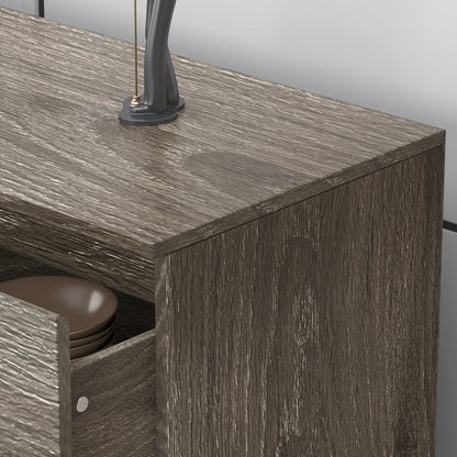 Buffet à 6 tiroirs aspect vieilli avec texture grainée - 150 cm de large