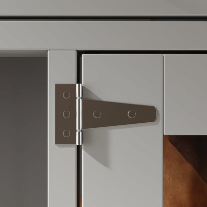 Grande cage en bois pour chien avec 2 tiroirs et séparateurs