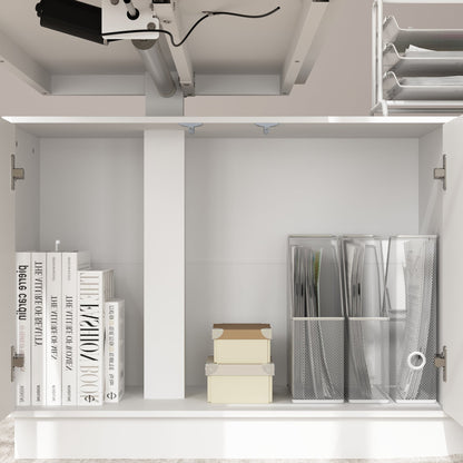 Bureau assis-debout à hauteur réglable avec système de levage électrique, bureau de 54 pouces avec mémoires de position