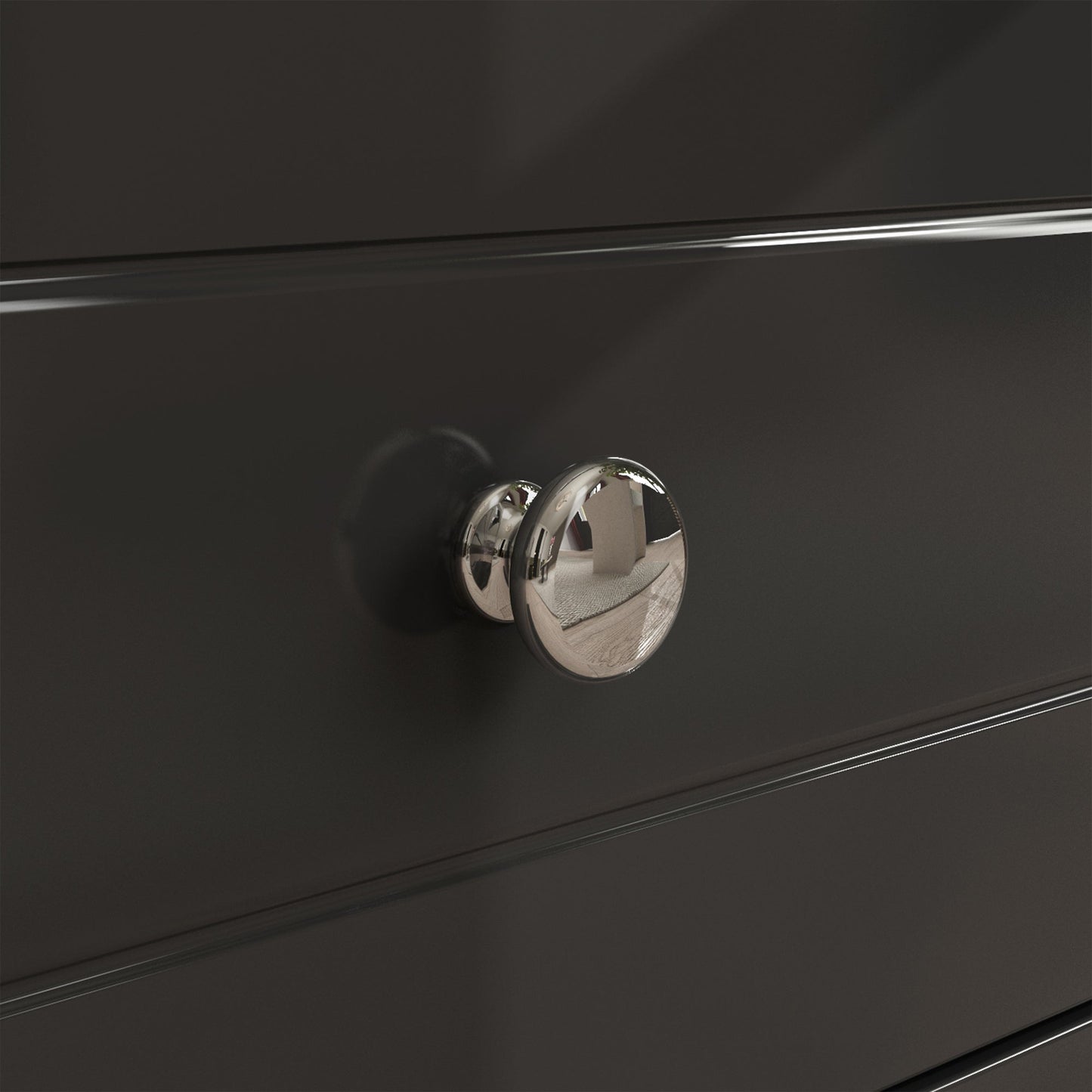 Buffet/meuble de rangement avec étagère à 3 niveaux et portes en acrylique