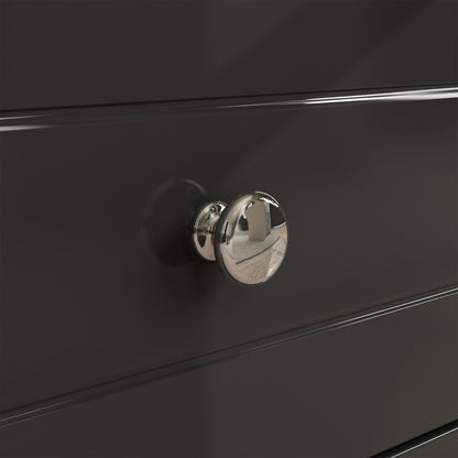 Buffet/meuble de rangement avec étagère à 3 niveaux et portes en acrylique