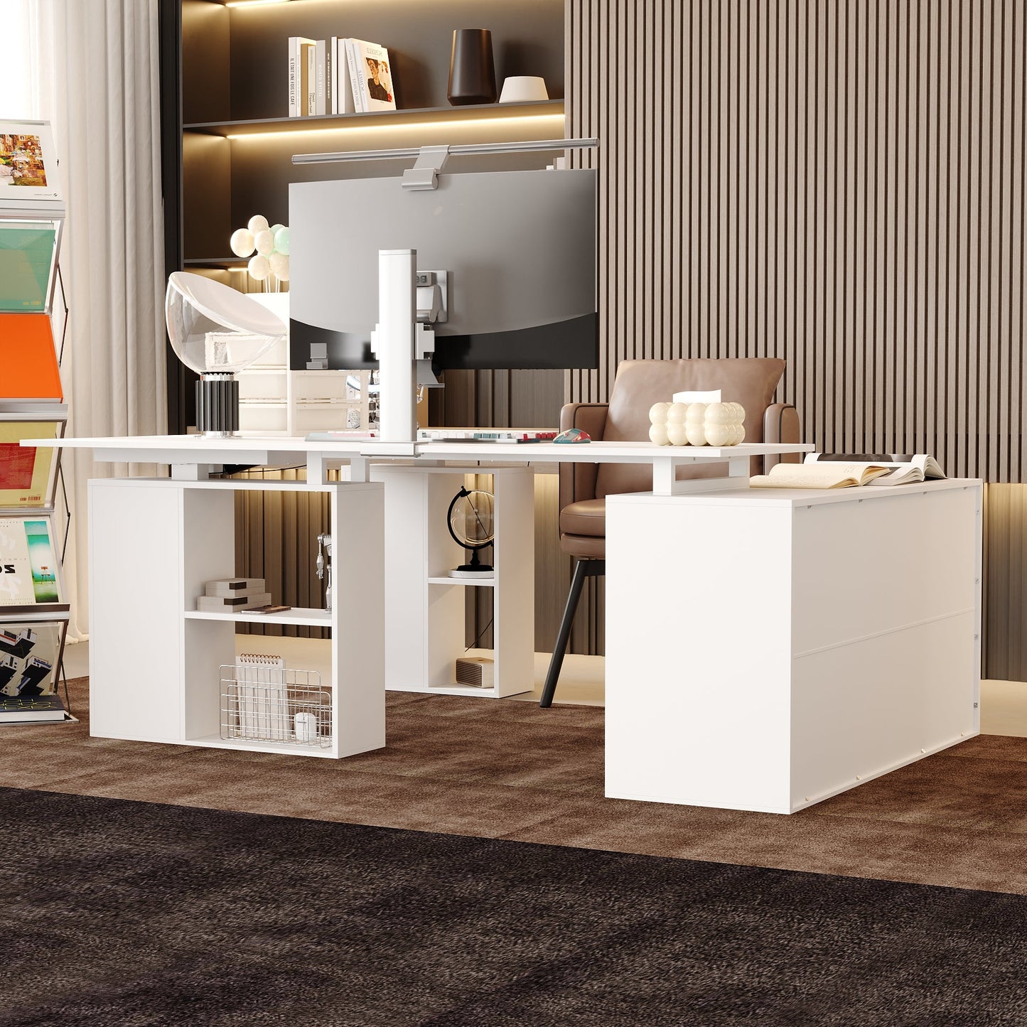 Bureau ergonomique assis-debout pour la maison avec contrôleur de mémoire préréglée