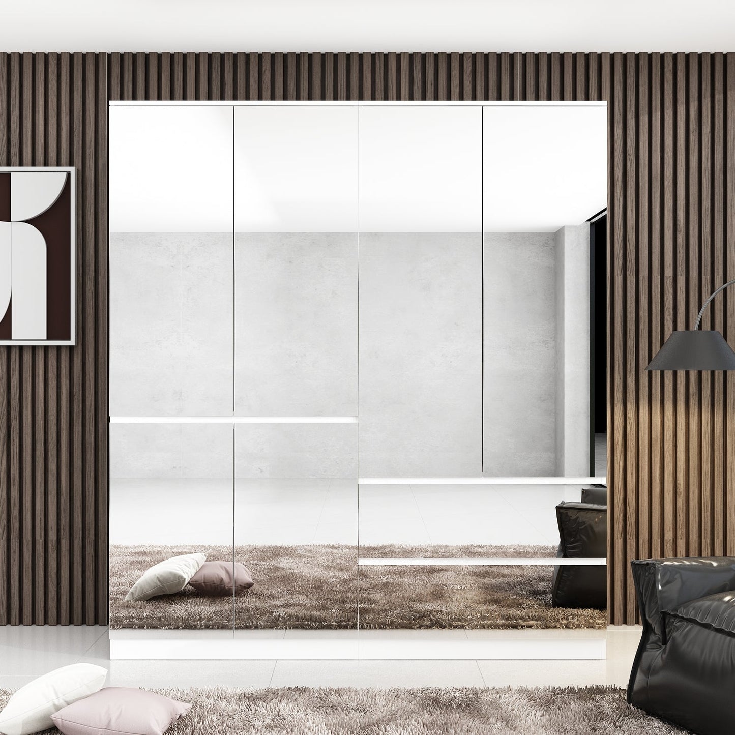 Armoire en bois massif et en panneaux de particules