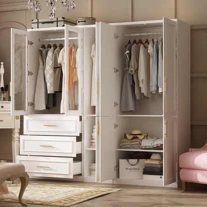 Armoire modulaire de grande taille (74,8 cm) avec portes et tiroirs en verre