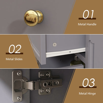 Buffet contemporain avec tiroirs et portes