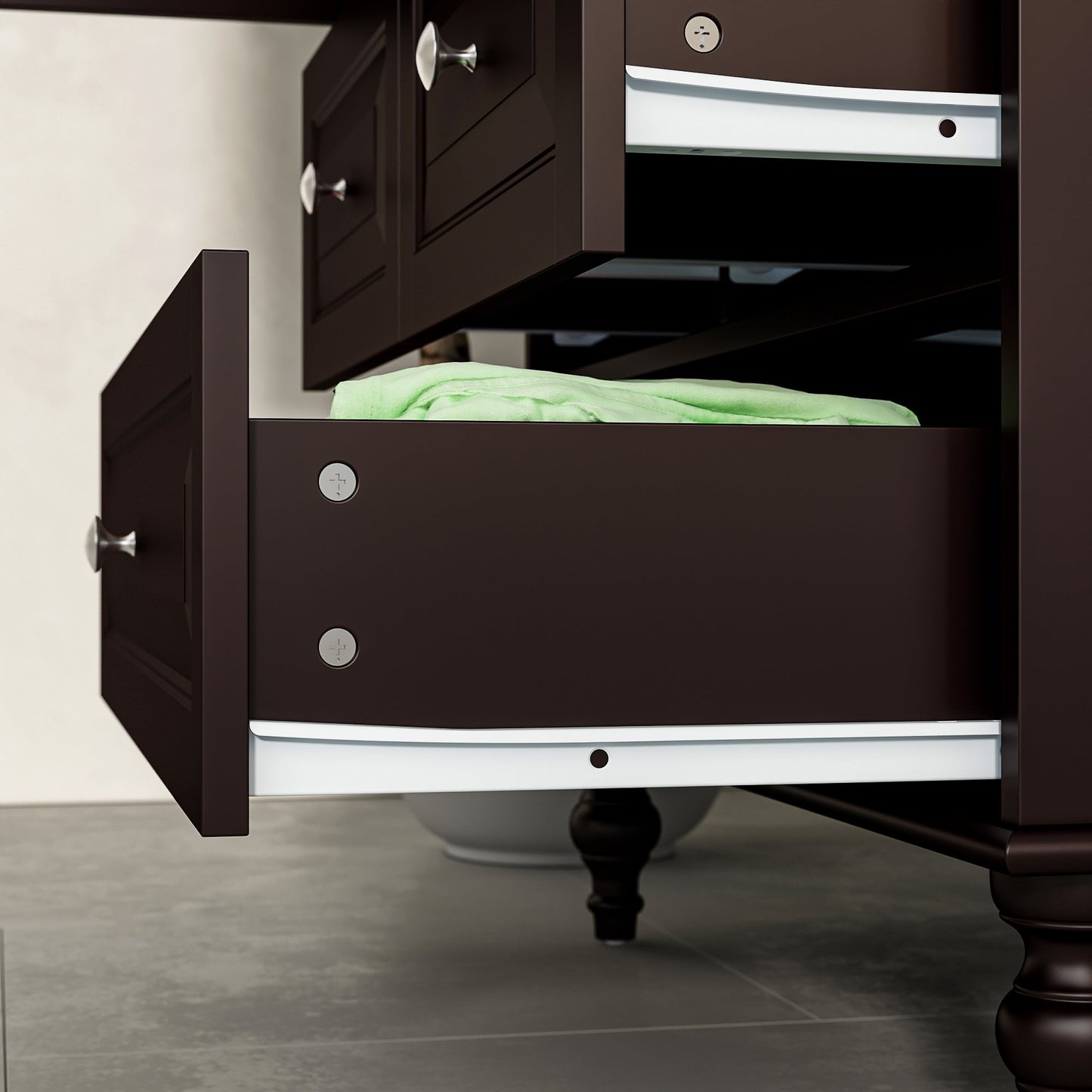 Armoire de rangement blanche pour chambre à coucher avec 3 tiroirs