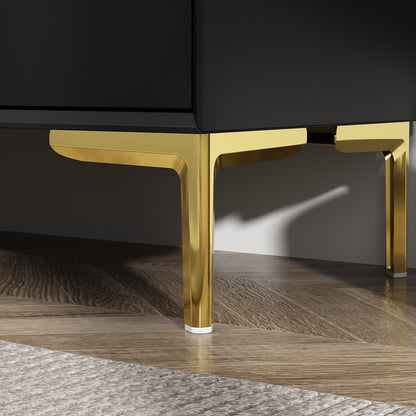 Buffet/commode à 6 tiroirs avec pieds en métal pour le rangement à domicile