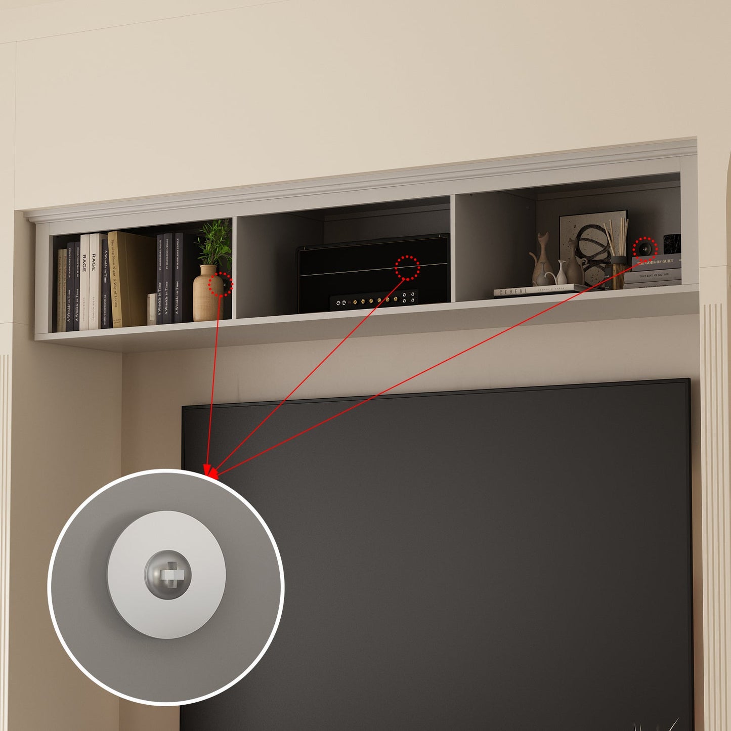 Meuble TV grand centre de divertissement