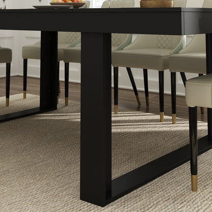 Grande table de conférence, bureau gaming avec finition bois pour réception