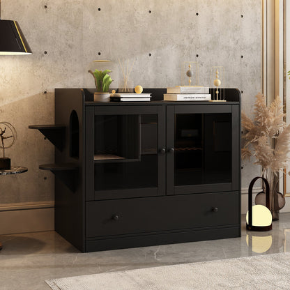 Enclos en bois pour bac à litière Enclos en bois pour bac à litière