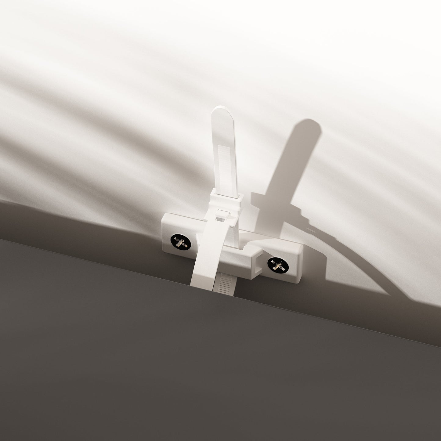 Enclos moderne pour bac à litière pour chat avec serrure et portes en sisal