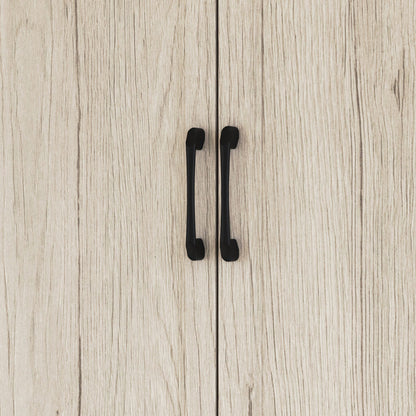 Meuble de rangement modulaire élégant : design épuré et combinaison de compartiments ouverts et fermés.