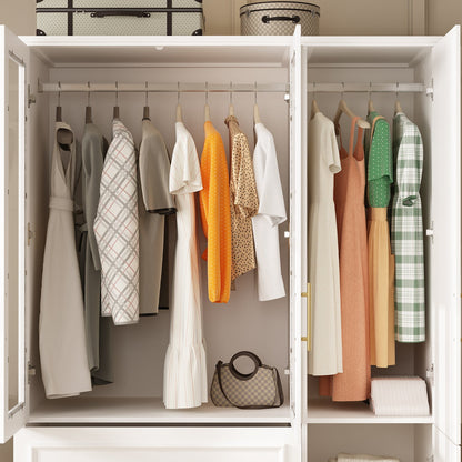 Armoire modulaire de grande taille (74,8 cm) avec portes et tiroirs en verre