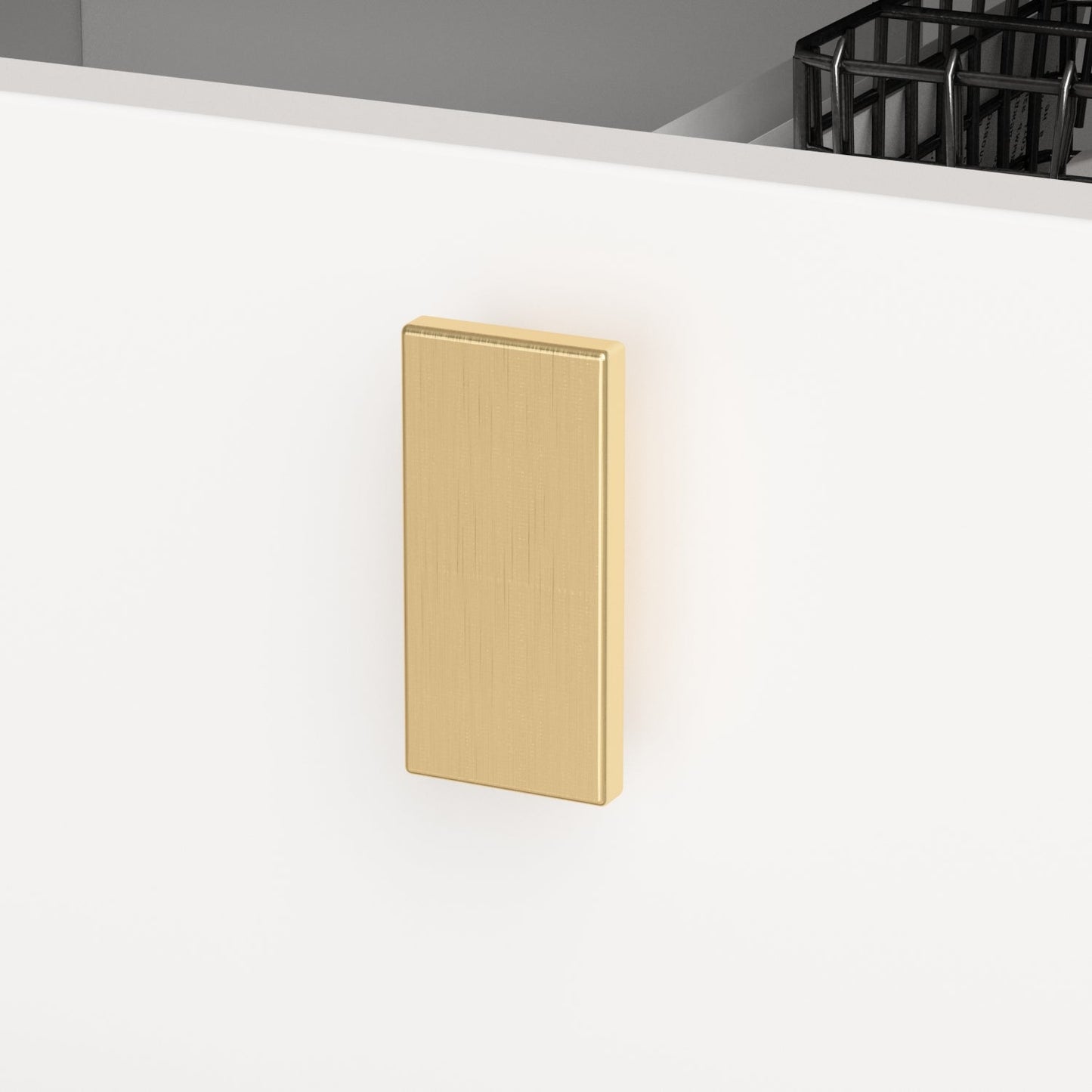 Table de chevet noire avec pieds en métal doré et 3 tiroirs