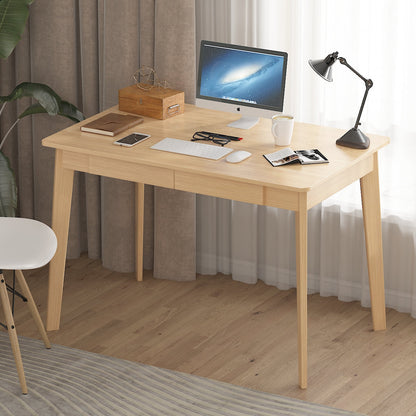 Bureau minimaliste en bois blanc, table d'étude pour bureau, 39,4 cm de large