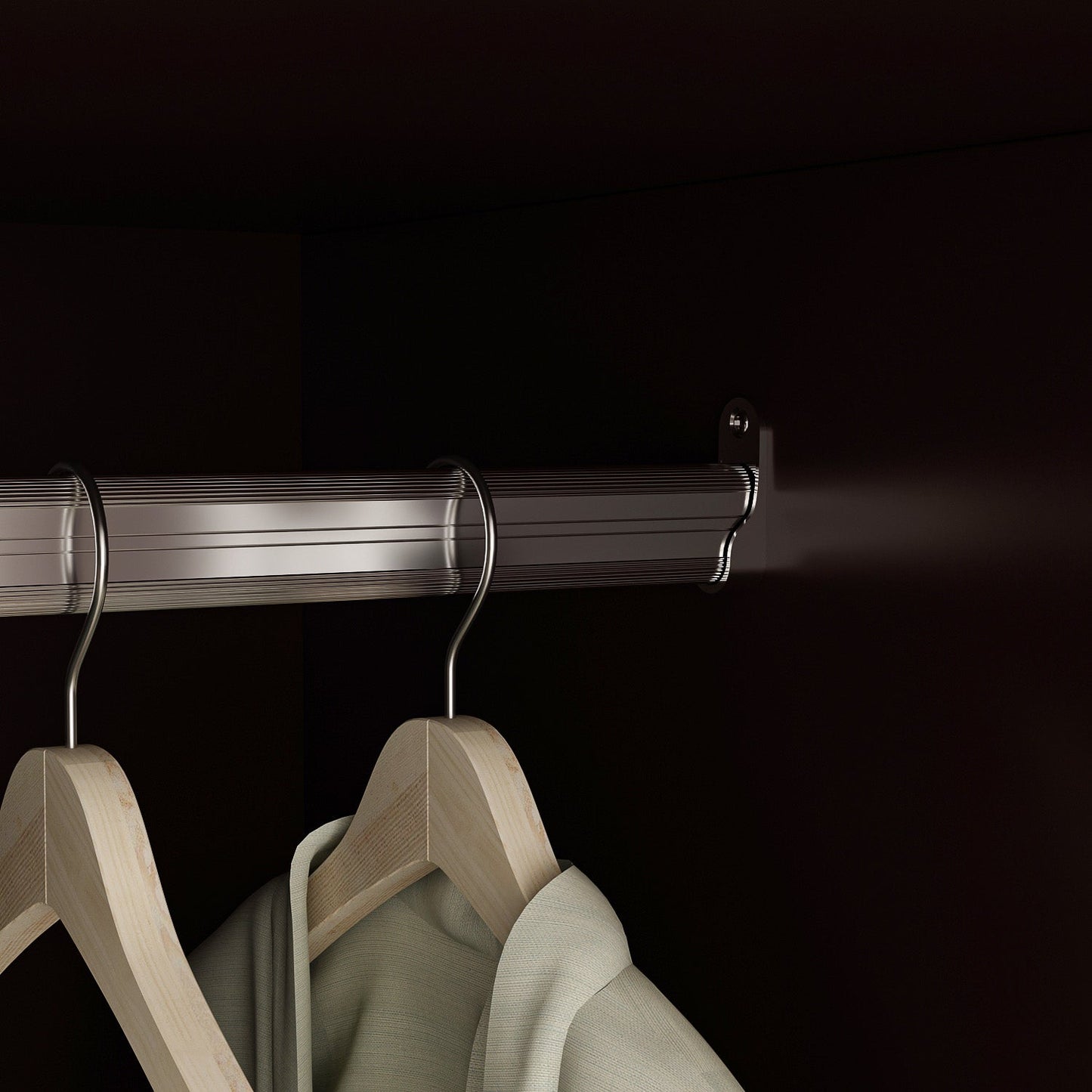 Grande armoire de rangement avec 3 portes et 5 tiroirs