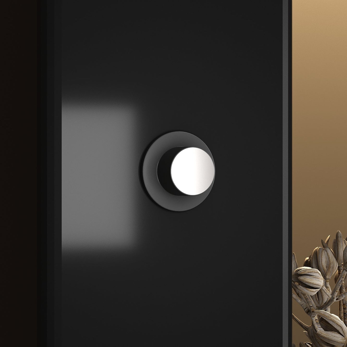 Vitrine de rangement avec éclairage LED et portes en verre trempé