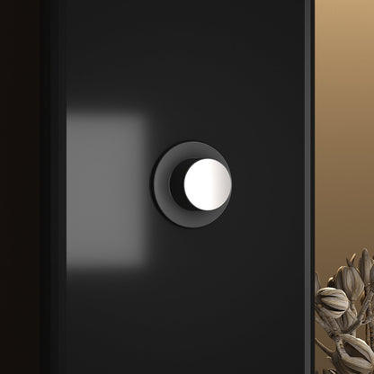 Vitrine de rangement avec éclairage LED et portes en verre trempé