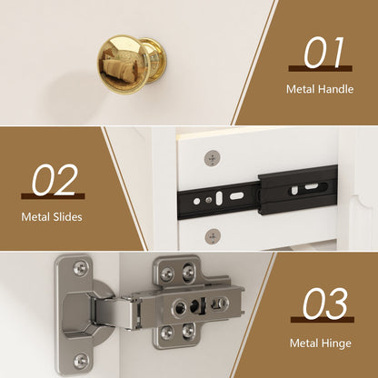 Buffet contemporain avec tiroirs et portes