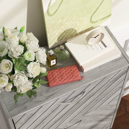 Meuble à chaussures vieilli avec 3 tiroirs rabattables pour entrée et couloir 