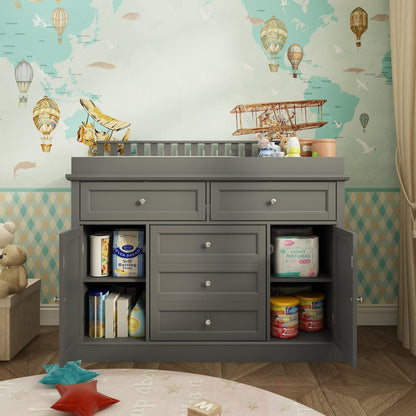 Table à langer à 3 tiroirs avec 2 placards