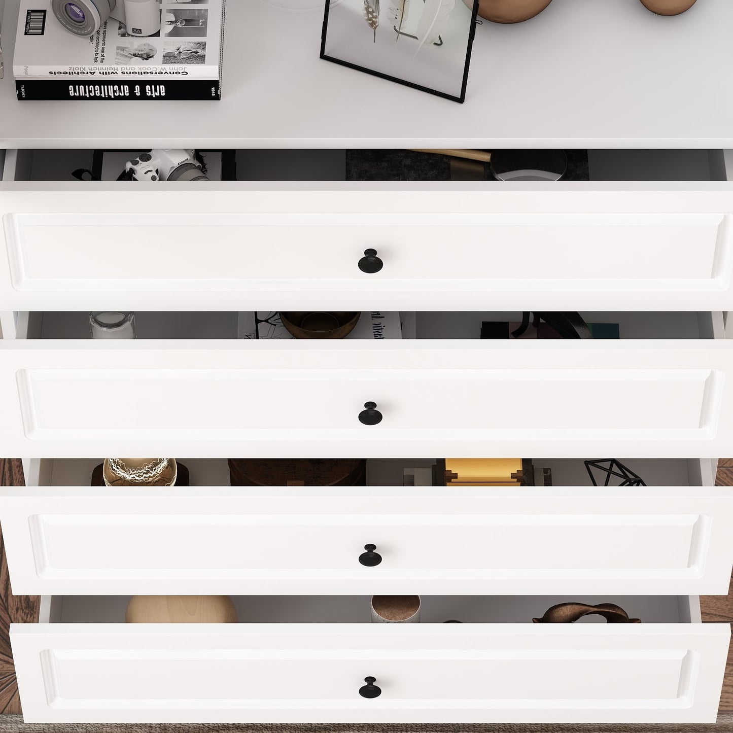 Vitrine en bois pour bureau à domicile, salon