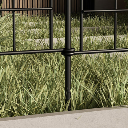 Clôture de jardin (lot de 5) - Barrière pour animaux - Clôture antirouille - Aménagement paysager - Terrasse - Fleurs