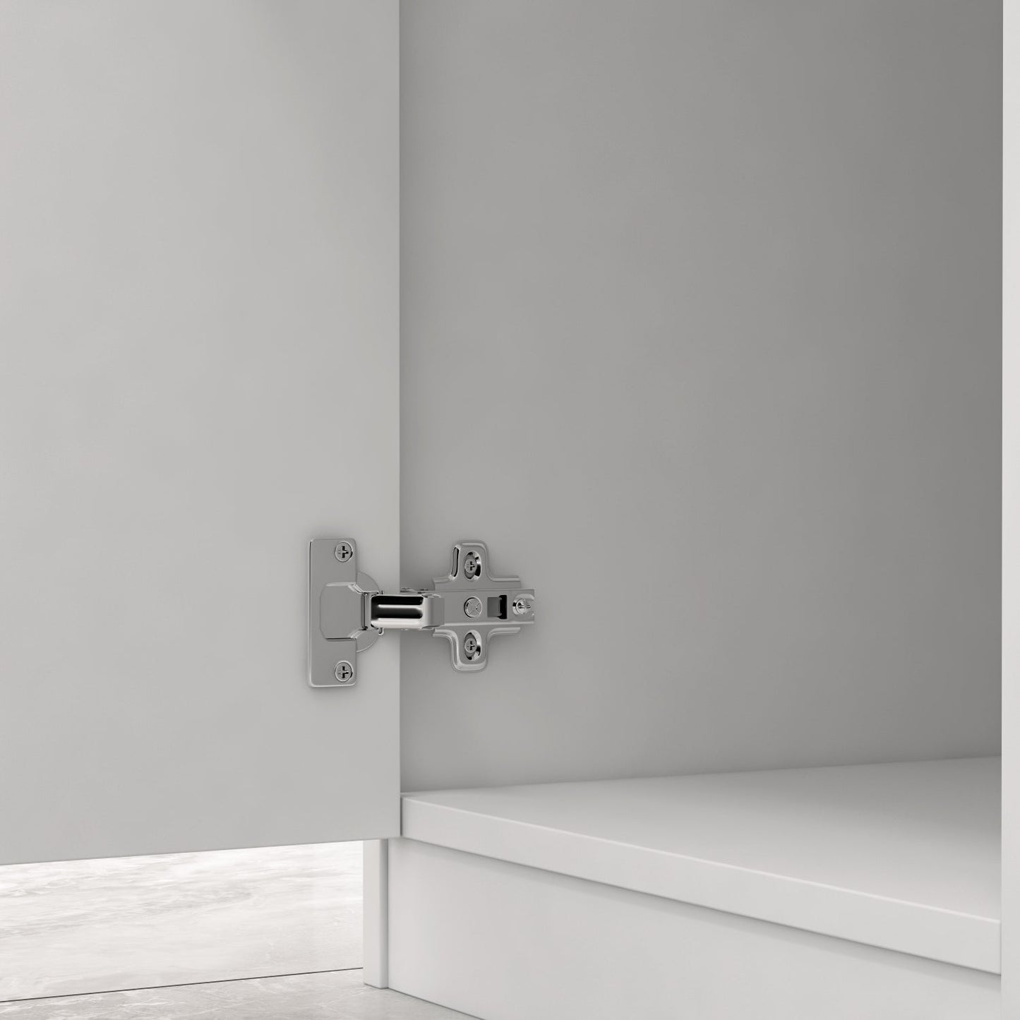 Bureau d'accueil avec comptoir, tiroir verrouillable et étagère