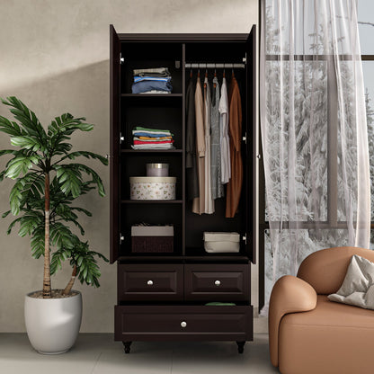 Armoire de rangement blanche pour chambre à coucher avec 3 tiroirs