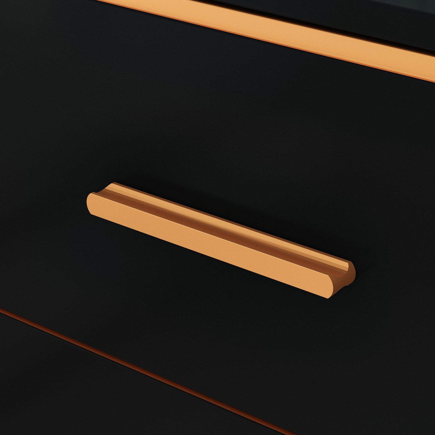 Table de chevet à 3 tiroirs avec pieds en métal