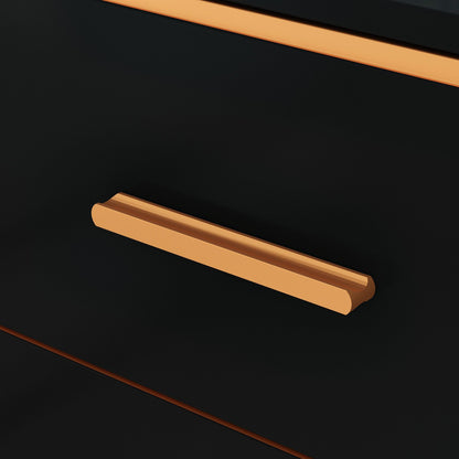 Table de chevet à 3 tiroirs avec pieds en métal