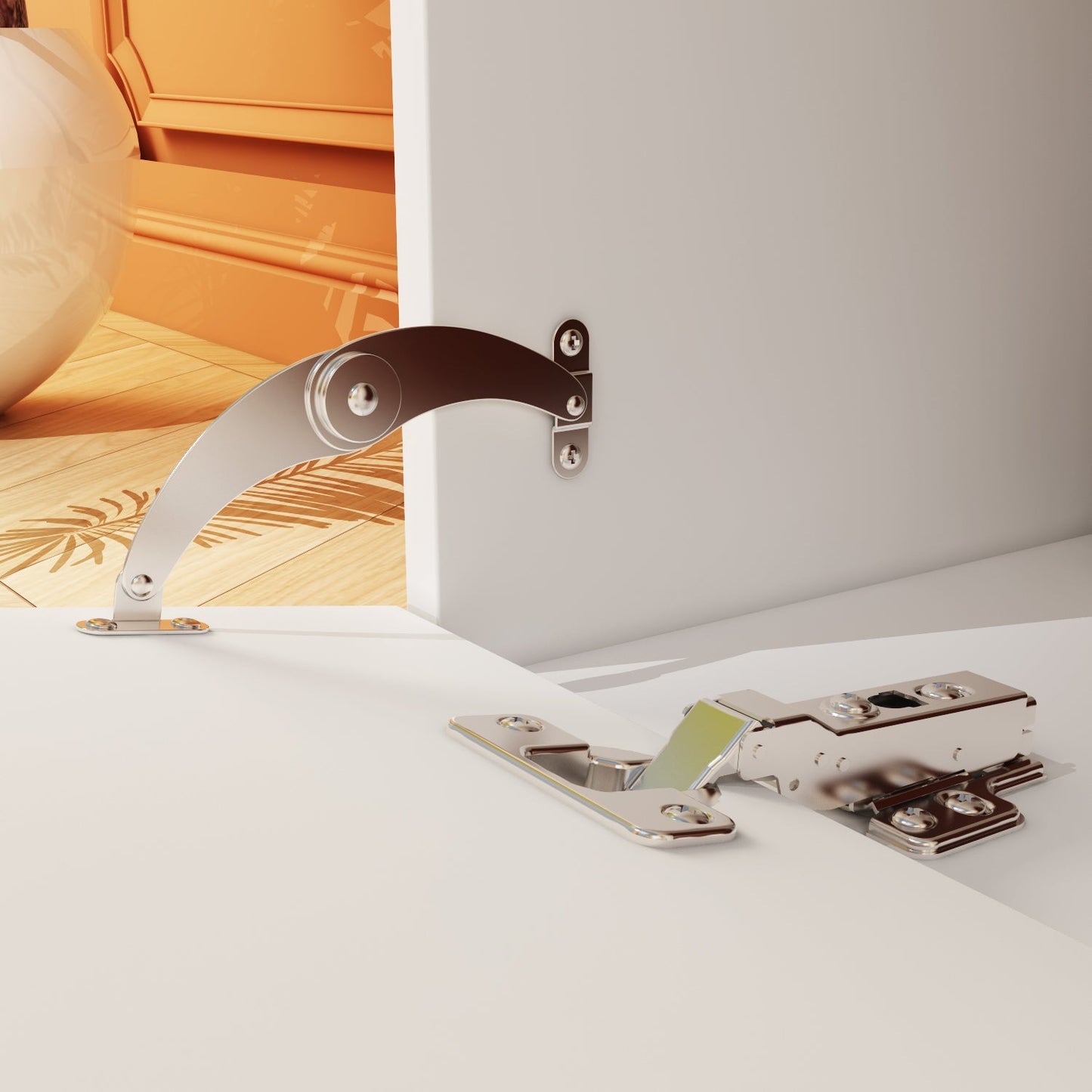 Meuble d'entrée avec étagère, rangement à chaussures et armoire à manteaux.