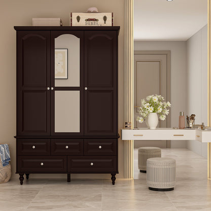Grande armoire de rangement avec 3 portes et 5 tiroirs